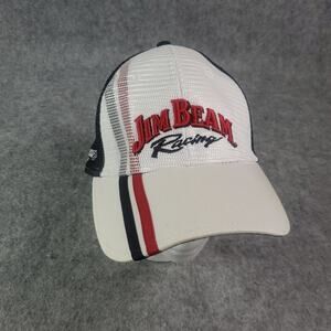 Jim Beam Racing Cap Mesh Adjustable Hook Loop White Robby Gordon Motorsports #7